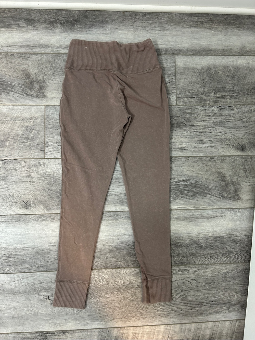 aerie Soft Rib-Waist Jogger Pants in Brown - Picture 3 of 3